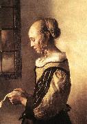 VERMEER VAN DELFT, Jan, Girl Reading a Letter at an Open Window (detail) wt